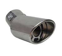 DIQXLGS Accesorios De Auto Tubo De Escape Silenciador Boquilla Para B&MW E82 E87 E63 E64 F06 Serie 6 1 E81 F12 F13 M6(Gris plata,Curvo)