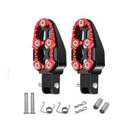 DIQXLGS Accesorios Universales De Modificación Para Moto Pedal De Aluminio Trasero Antideslizante(ROJO)