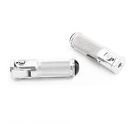DIQXLGS Accesorios Universales Para Moto CNC Aluminio Reposapiés Plegables Pedales Traseros Scooter Offroad (Plata)