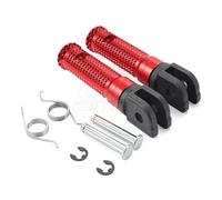 DIQXLGS Adaptadores de estriberas delanteras Para YAMAHA YZFR6 YZFR6S YZFR1 YZFR1M YZFR1S R6 R1 Accesorios de moto Reposapiés Pedales(ROJO)