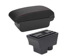 DIQXLGS Almacenamiento De Piezas De Reacondicionamiento Piezas Interiores Para Skoda Para Fabia 2 Caja Para Automóvil 2008 2009 2010 2011 2012 2013 2014(C1 Negro rojo SIN USB)