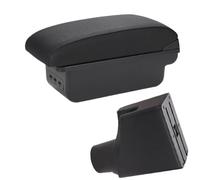 DIQXLGS Caja De Almacenamiento Central Apoyabrazos Detalles Interiores Piezas De Retrofit Para Toyota Para Yaris Híbrido 2015-2023(B2 línea negra 3USB)