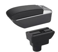 DIQXLGS Caja De Apoyabrazos Respaldo Interior Pieza De Retrofit Caja De Almacenamiento Accesorio Para Opel Para Corsa D(D2 Línea negra Sin USB)