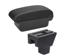DIQXLGS Caja De Brazo De Auto Piezas De Retrofit Caja De Almacenamiento Accesorios De Auto Detalles Interiores Para SUZUKI SX4 Brazo Piezas Internas(C3 Negro blanco SIN USB)