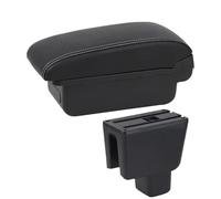 DIQXLGS Caja De Reposabrazos Coche Para BR-V Caja De Reposabrazos Central Caja De Almacenamiento Interior Piezas De Retrofit Accesorios Auto(A3 Black white NO USB)