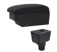 DIQXLGS Caja De Reposabrazos Para F&ord Para Ecosport 2018 2019 2020 2021 Reposabrazos Piel Consola Central Almacenamiento USB Accesorio Auto(Línea Blanca E1)