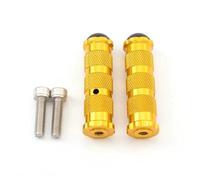 DIQXLGS CNC Aluminio Motocicleta Carrera Bicicleta Reposapiés Pedales Pedales Universal Para Motocicletas 8MM(Oro)