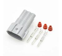 DIQXLGS Conector de cable de alternador automático TS de 3 pines enchufe de faro eléctrico 6188-0282 6189-0443 (1 juego)(GRIS,Male Set)
