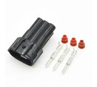 DIQXLGS Conector de cable de alternador automático TS de 3 pines enchufe de faro eléctrico 6188-0282 6189-0443 (1 juego)(NEGRO,Male Set)