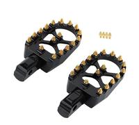 DIQXLGS Estriberas Anchas Reposapiés Conductor Pasajero Delantero Trasero CNC Para Harley Para Softail Fat Bob Para Breakout Para Street Bob(Gold Black Rear)