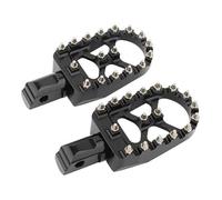 DIQXLGS Estriberas Anchas Reposapiés Conductor Pasajero Delantero Trasero CNC Para Harley Para Softail Fat Bob Para Breakout Para Street Bob(Trasera negra)