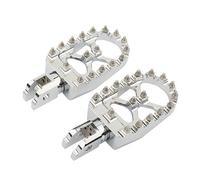 DIQXLGS Estriberas Anchas Reposapiés Conductor Pasajero Delantero Trasero CNC Para Harley Para Softail Fat Bob Para Breakout Para Street Bob(Frente cromado)