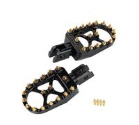 DIQXLGS Estriberas Anchas Reposapiés Conductor Pasajero Delantero Trasero CNC Para Harley Para Softail Fat Bob Para Breakout Para Street Bob(Gold Black Front)