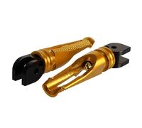 DIQXLGS Estriberas Conductor Aluminio CNC Reposapiés Moto Pedalines Pasajero Para Ducati Para Monster 696 796 1100 1100S EVO(Oro)