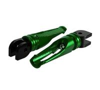 DIQXLGS Estriberas Conductor Aluminio CNC Reposapiés Moto Pedalines Pasajero Para Ducati Para Monster 696 796 1100 1100S EVO(Verde)