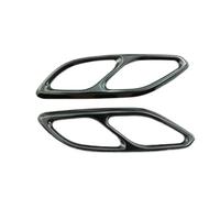 DIQXLGS Juego De 2 Embellecedores De Tubo De Escape De Acero Negro/plateado Para Mercedes Para Benz Clase CLA C118 W118 2020 2021 2022(NEGRO)