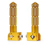 DIQXLGS M8" Rosca 5/16IN CNC Pedales Universales Reposapiés Plegables Para Motos Bicicletas Vehículos Eléctricos Ciclomotores Karts(Amarillo)