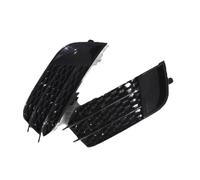 DIQXLGS Para A1 Non Sline 2010 2011 2012 2013 2014 2015 RS1 Style Embellecedor Rejilla Lateral Para Luz Antiniebla Delantera Color Negro Plateado DIQXLGS(NEGRO)