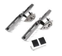 DIQXLGS Para Africa Para Twin CRF1000L CRF1100L CRF 1000 L 2016-2023 Reposapiés Todoterreno Plegables Reposapiés Ajustables Universales(Plata)