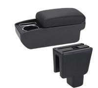 DIQXLGS Para BR-V Caja De Reposabrazos Para BRV Reposabrazos Coche Retrofit Interior Caja De Almacenamiento Central Portavasos Accesorios Auto(C2 Línea negra SIN USB)