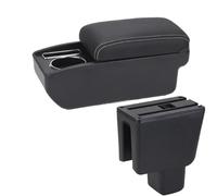 DIQXLGS Para BR-V Caja De Reposabrazos Para BRV Reposabrazos Coche Retrofit Interior Caja De Almacenamiento Central Portavasos Accesorios Auto(C3 Negro blanco SIN USB)