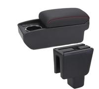 DIQXLGS Para BR-V Caja De Reposabrazos Para BRV Reposabrazos Coche Retrofit Interior Caja De Almacenamiento Central Portavasos Accesorios Auto(B1 Negro rojo 6USB)