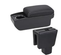 DIQXLGS Para BR-V Caja De Reposabrazos Para BRV Reposabrazos Coche Retrofit Interior Caja De Almacenamiento Central Portavasos Accesorios Auto(B3 Negro blanco 6USB)