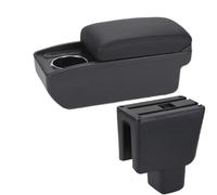 DIQXLGS Para BR-V Caja De Reposabrazos Para BRV Reposabrazos Coche Retrofit Interior Caja De Almacenamiento Central Portavasos Accesorios Auto(B2 Línea negra 6USB)