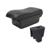 DIQXLGS Para BR-V Caja Reposabrazos Central Contenido Almacén Caja De Almacenamiento Brazo Partes Auto Interfaz USB(B3 Negro blanco 3USB)