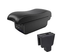 DIQXLGS Para BR-V Reposabrazos Para BRV Almacén Reposabrazos Auto Almacén Central Interior Piezas Retrofit Accesorios Auto(B2 línea negra 3USB)