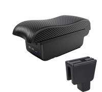 DIQXLGS Para BR-V Reposabrazos Para BRV Almacén Reposabrazos Auto Almacén Central Interior Piezas Retrofit Accesorios Auto(B3 Negro blanco 3USB)