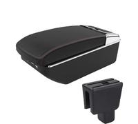 DIQXLGS Para BRV Caja De Descansabrazos Almacenamiento Central Portavasos Accesorios Auto Retrofit(A1 Negro rojo 7USB)