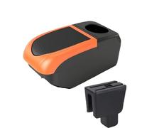 DIQXLGS Para BRV Caja De Descansabrazos Almacenamiento Central Portavasos Accesorios Auto Retrofit(B2 Orange frame 6USB)