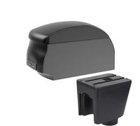 DIQXLGS Para C&hevrolet Para Aveo T200 T250 T255 Caja De Descansabrazos Central Consola Central Caja De Almacenamiento Con USB(A2 Black single)