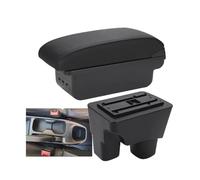 DIQXLGS Para C&hevrolet Para Onix 2020 2021 2022 2023 2024 Caja Reposabrazos Coche Caja Almacenamiento Piezas Retrofit Interior Accesorios Coche(B2 línea negra 3USB)