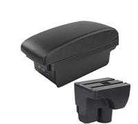 DIQXLGS Para C&hevrolet Para Sail 3 Caja De Descansabrazos Para Aveo 3 Para Sail III Repuestos Retrofit Descansabrazos Auto Caja De Almacenamiento Decoración(B2 Black red 3USB)