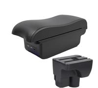 DIQXLGS Para C&hevrolet Para Sail 3 Para Aveo 3 Reposabrazos De Coche Piezas De Retrofit Caja De Almacenamiento Decoración Accesorio Coche(B3 Negro blanco 3USB)