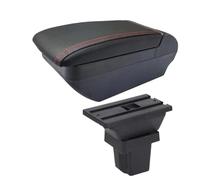 DIQXLGS Para C&hevrolet Para Tracker Holden Para Trax 2013 2014 2015-2020 Caja De Reposabrazos Auto Caja Almacenamiento Brazo Accesorios(F línea roja Sin USB)