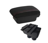 DIQXLGS Para Caddy Reposabrazos Central Almacenamiento Central Accesorios Coche Interiores De Retrofitting(A1 Negro rojo SIN USB)