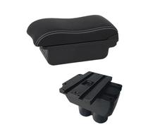 DIQXLGS Para Caddy Reposabrazos Consola Central Descansabrazos Almacenamiento Con USB Portavasos(B white line 3USB)