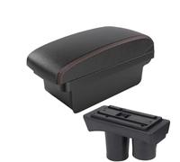 DIQXLGS Para Citroën C2 2003 2004 2005 2006 2007 2008 2009 Caja Descansabrazos Almacenamiento Accesorios Interior Con USB(A1 Negro rojo SIN USB)