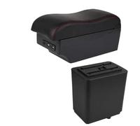 DIQXLGS Para Citroën Para Berlingo Caja De Descansabrazos Almacenamiento Central Retrofit Detalles Interiores(C red line 7USB)