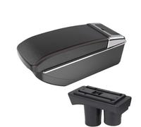 DIQXLGS Para Citroën Para C-Elysee Caja De Brazo Central Caja Almacenamiento Interior Retrofit Accesorio Auto Con USB(B1 Black red NO USB)