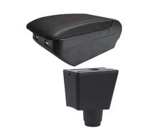 DIQXLGS Para Dacia Para Logan 2 Para Dokker Caja De Reposabrazos Coche Caja De Almacenamiento Accesorios De Reforma Interior(H All Black 4 USB)
