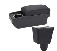 DIQXLGS Para Dacia Para Logan 2 Para Dokker Caja De Reposabrazos Coche Reposabrazos Coche Accesorios Interior Retrofit Caja De Almacenamiento(B2 Línea negra 6USB)