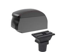 DIQXLGS Para Daihatsu Para Charade 2011 2012 2013 Caja Reposabrazos Coche Almacenamiento Central(A1 Black Red single)