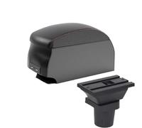 DIQXLGS Para Daihatsu Para Charade 2011 2012 2013 Caja Reposabrazos Coche Almacenamiento Central(B1 Black Red double)