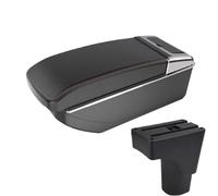 DIQXLGS Para Datsun GO Para GO Plus Universal Caja Reposabrazos Central Coche Portavasos(B1 Black red NO USB)