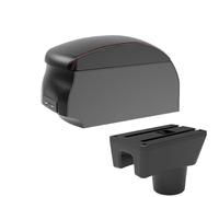 DIQXLGS Para Dodge Para Attitude Reposabrazos Central Reposabrazos De Coche Caja De Almacenamiento Caja De Almacenamiento Accesorios Coche(A1 Black Red single)