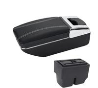 DIQXLGS Para F&ord Para Fiesta Caja De Brazo Para F&ord Para Fiesta MK7 Brazo De Auto 2009-2017 Caja De Almacenamiento Accesorios Interiores(Línea blanca A3 Sin USB)